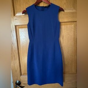 Theory Royal Blue Sleeveless Midi Sheath Dress NEW 2